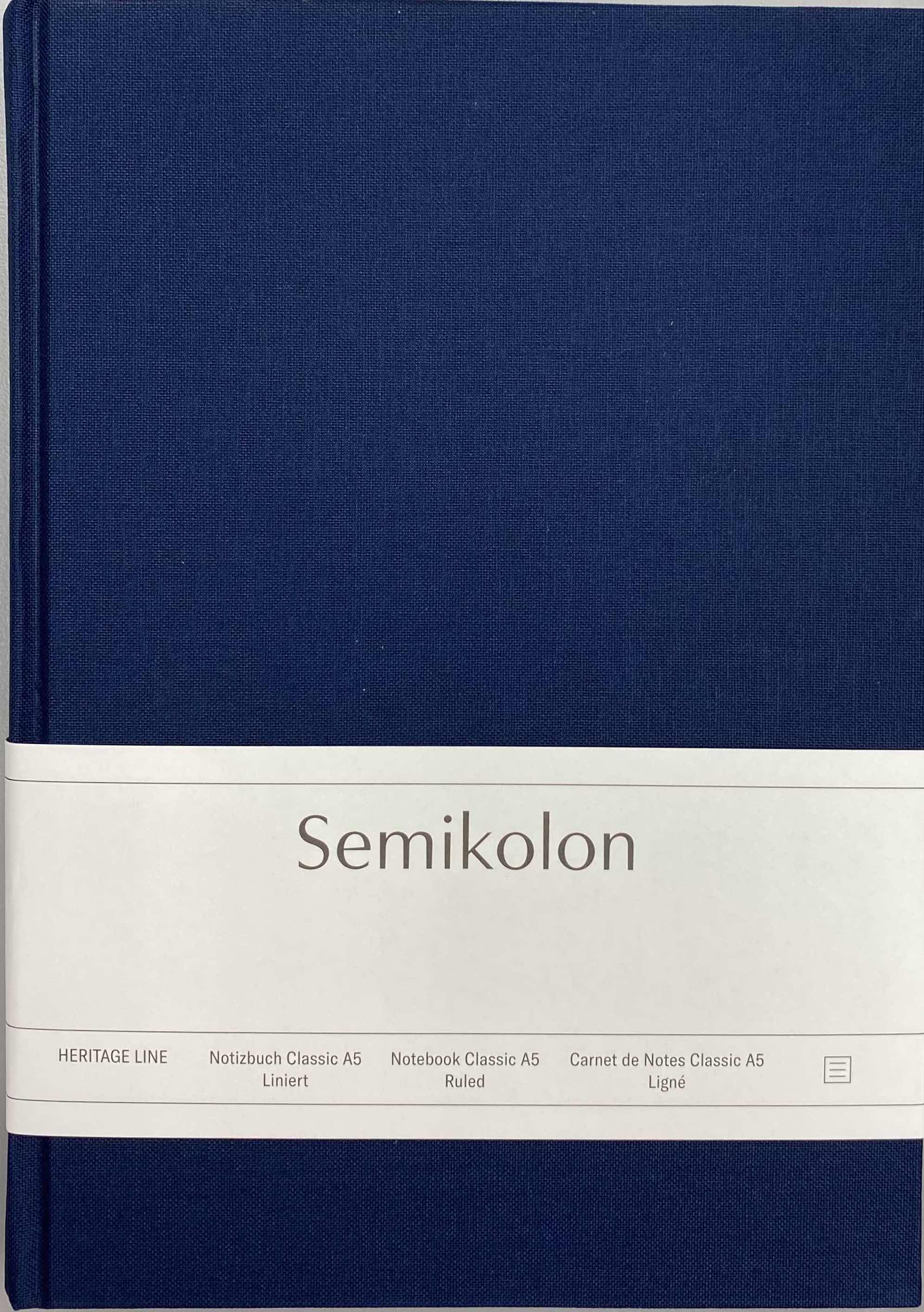Semikolon Notebook Classic A5 Ruled Navy