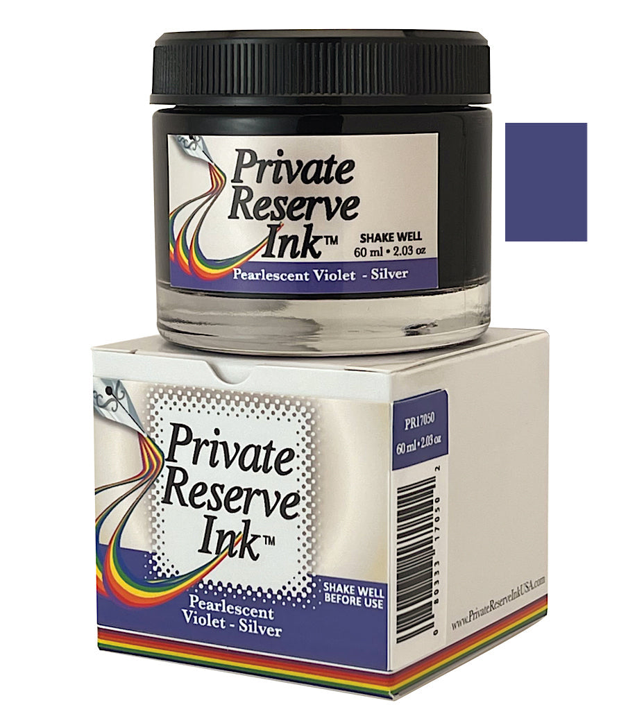 Private Reserve 60ml Pearlescent Ink Bottle - Pearlescent Red-Silver