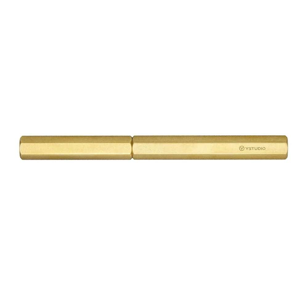 YStudio Classic Revolve Fountain Pen - Brass - Blesket Canada