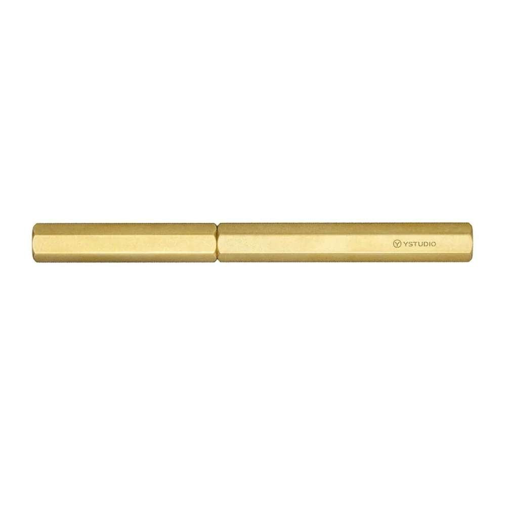 ystudio Classic Revolve Fountain Pen in Brass