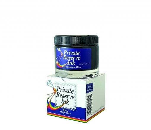 Private Reserve Inks 60ml Ink Bottle - Black Magic Blue - Blesket Canada