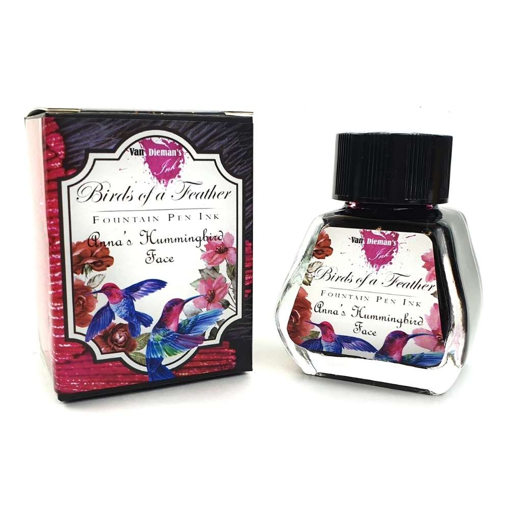 Van Dieman's Birds of a Feather 30ml Ink Bottle - Anna's Hummingbird Face - Blesket Canada