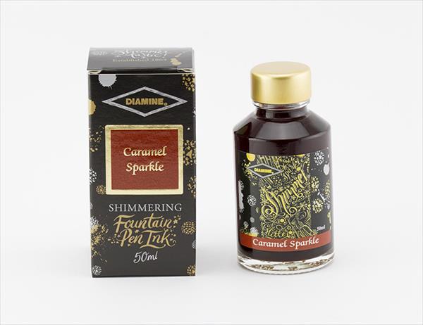 Diamine Shimmering Fountain pen Inks 50ml - Caramel Sparkle- Blesket Canada