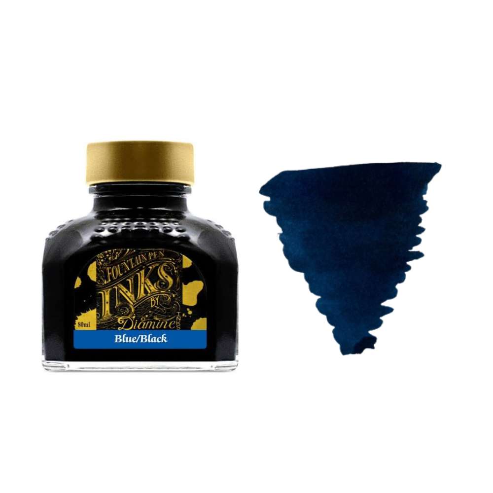 Diamine Inks 80ml Ink Bottle - Blue Black - Blesket Canada