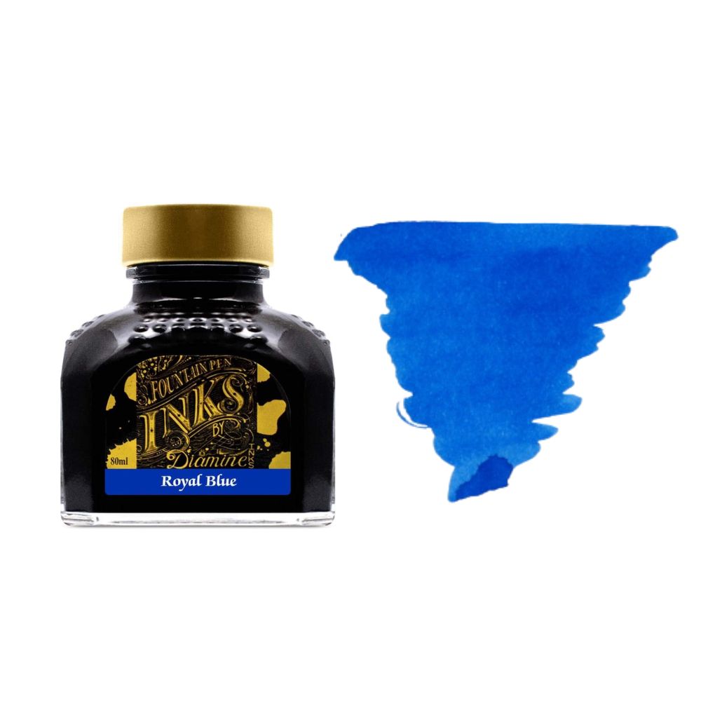 Diamine Inks 80ml Ink Bottle - Royal  Blue - Blesket Canada