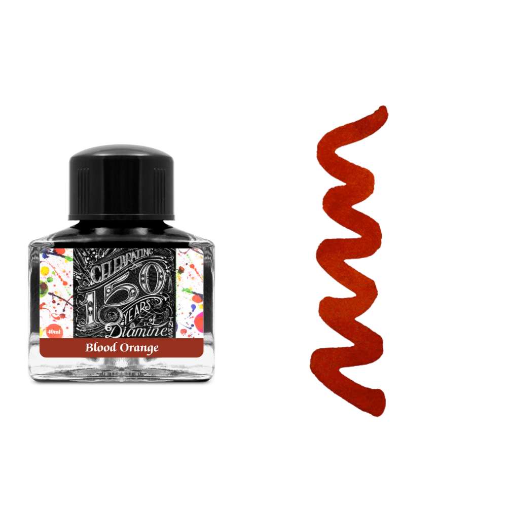 Diamine Inks 40ml Anniversary Edition Ink Bottle - Blood Orange - Blesket Canada