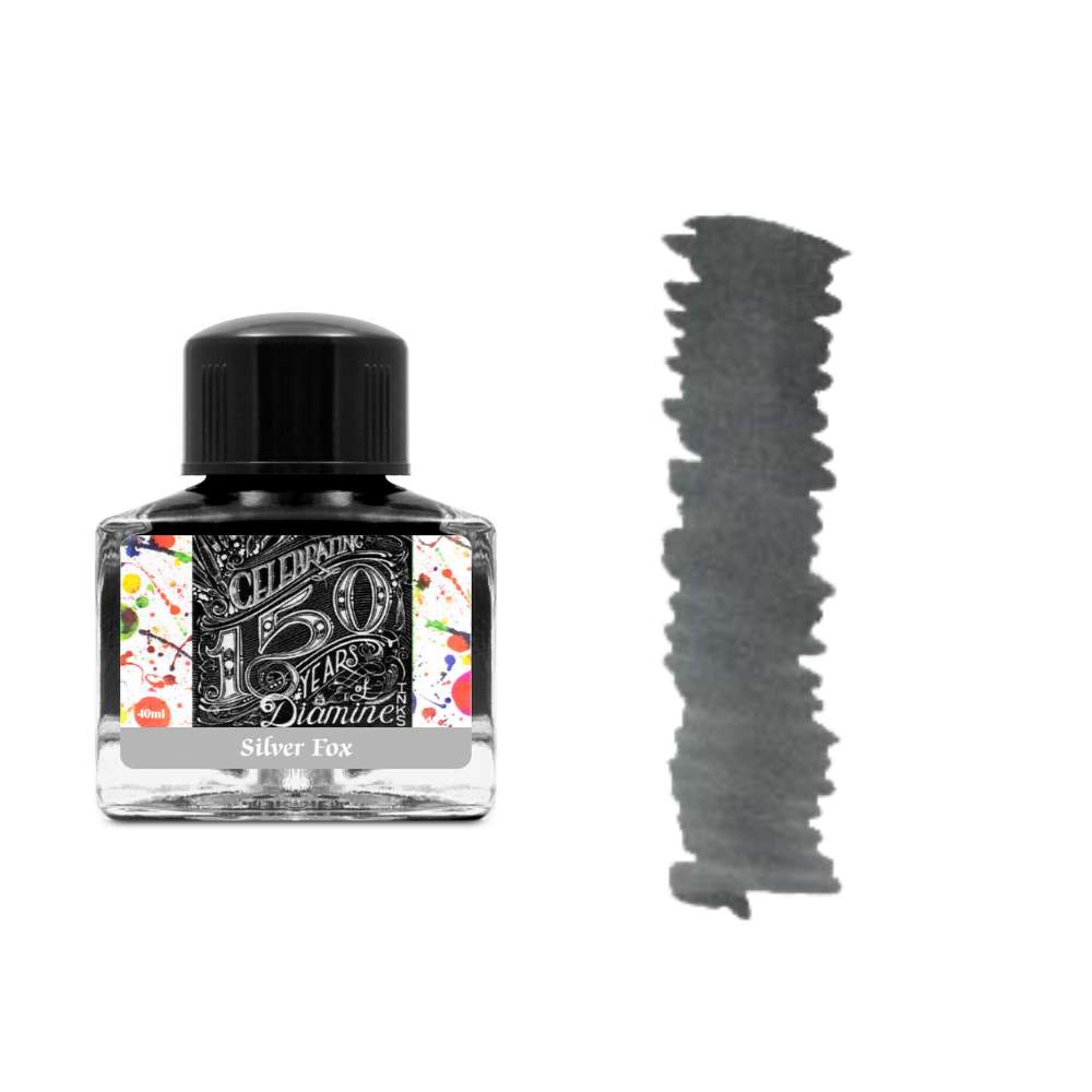 Diamine Inks 40ml Anniversary Edition Ink Bottle - Silver Fox - Blesket Canada