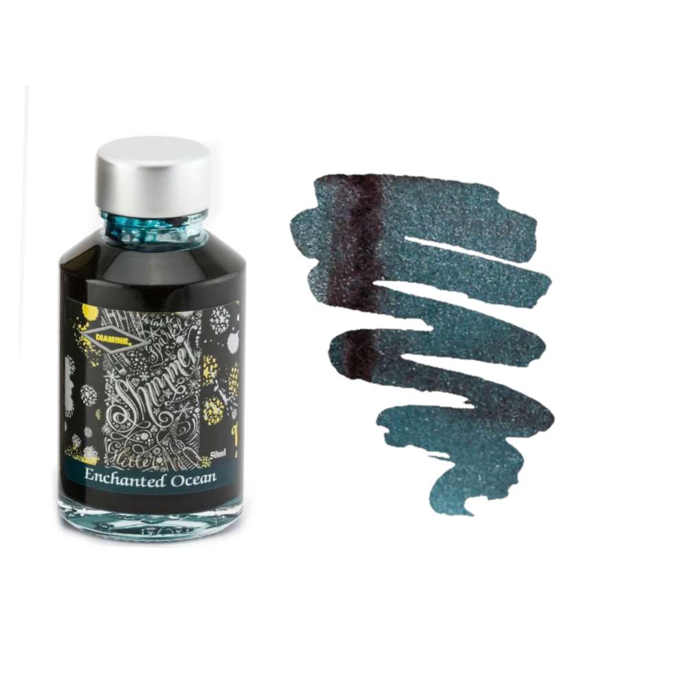 Diamine Inks 50ml Shimmering Ink Bottle - Enchanted Ocean - Blesket Canada