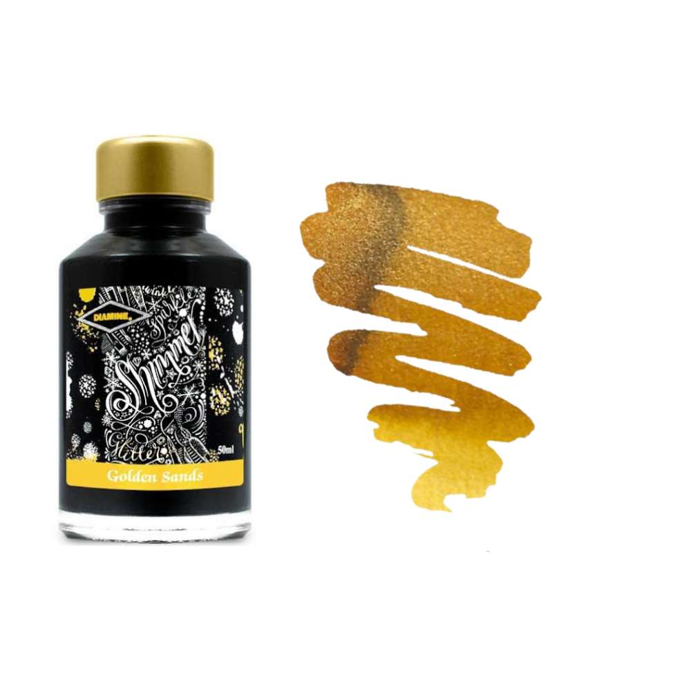 Diamine Inks 50ml Shimmering Ink Bottle - Golden Sands - Blesket Canada