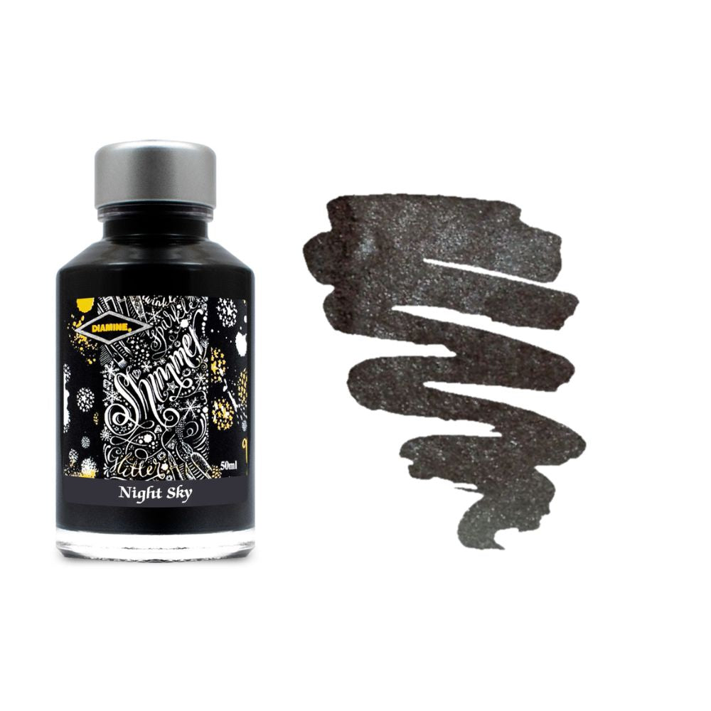 Diamine Inks 50ml Shimmering Ink Bottle - Night Sky - Blesket Canada