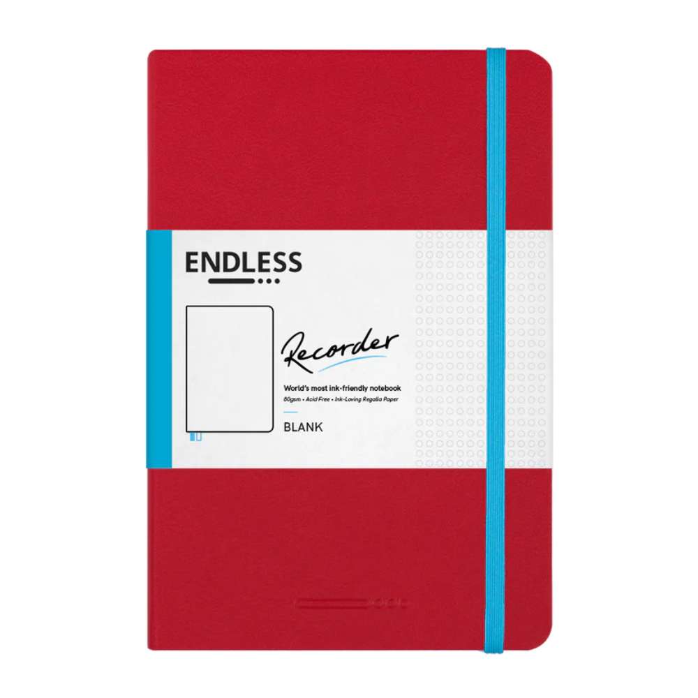 Endless Recorder Regalia A5 Notebook Blank - Crimson Sky - Blesket Canada