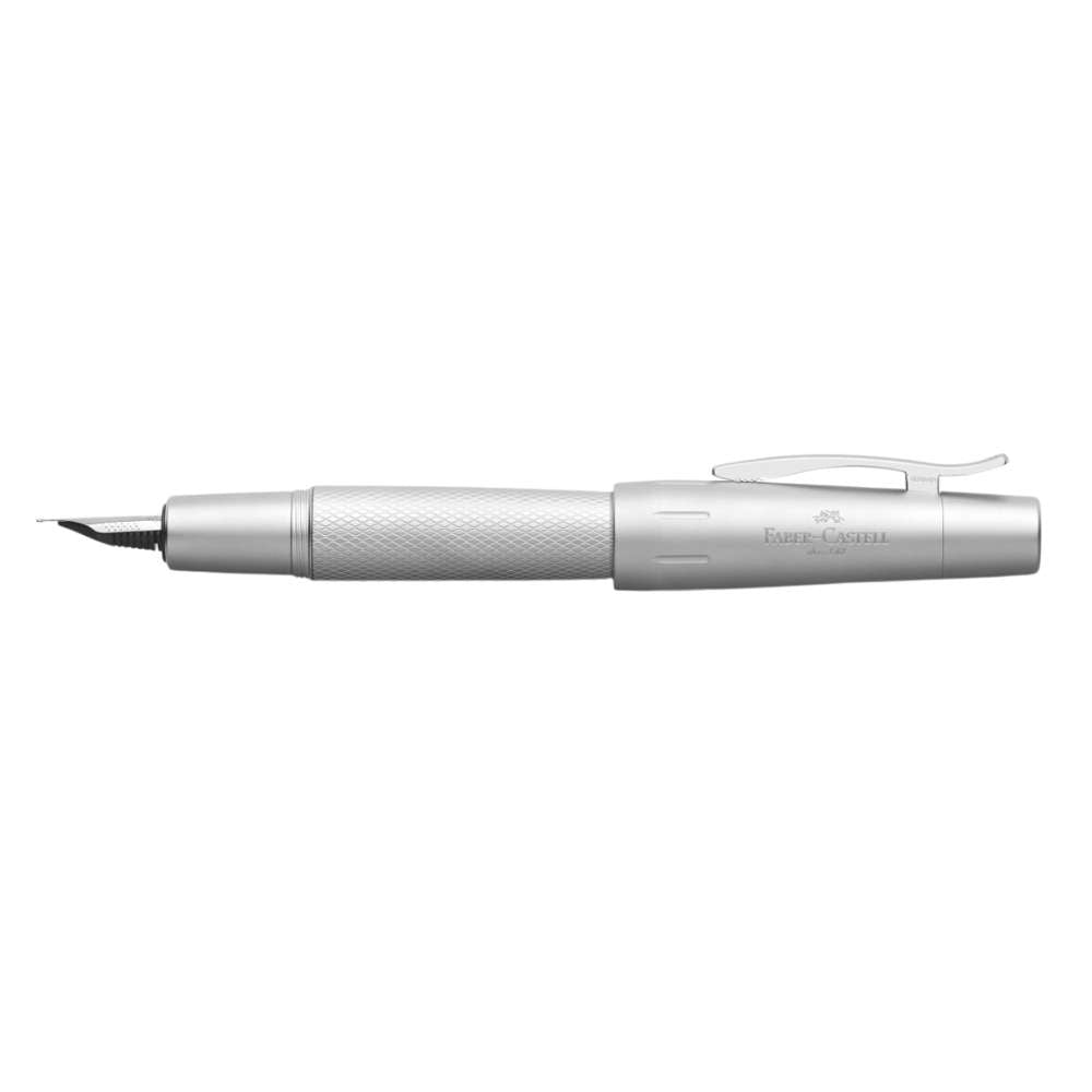 Faber-Castell E-motion Pure Silver Fountain Pen - Blesket Canada
