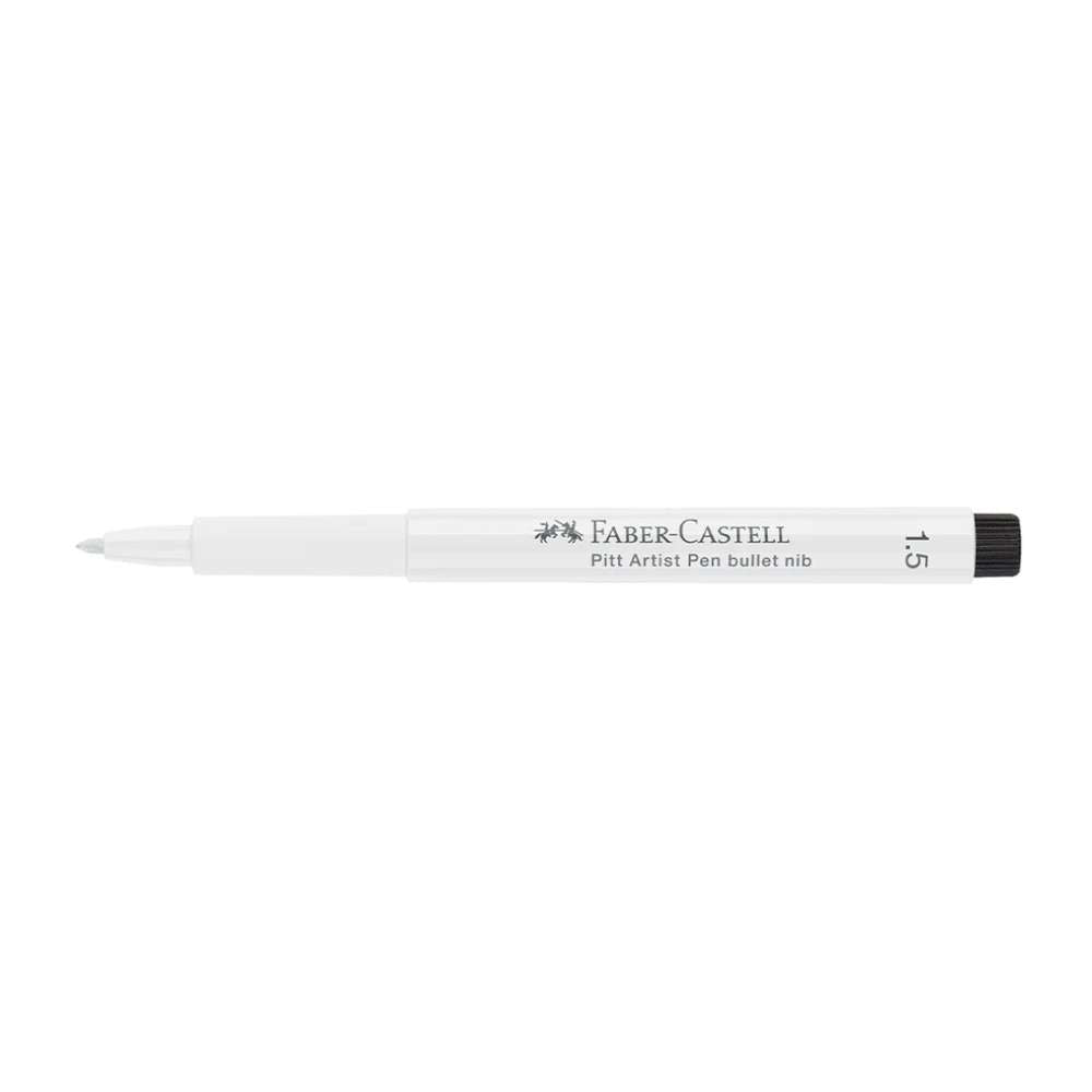 Faber Castell Pitt Artist Pen® 1.5mm Bullet Tip - White - Blesket Canada