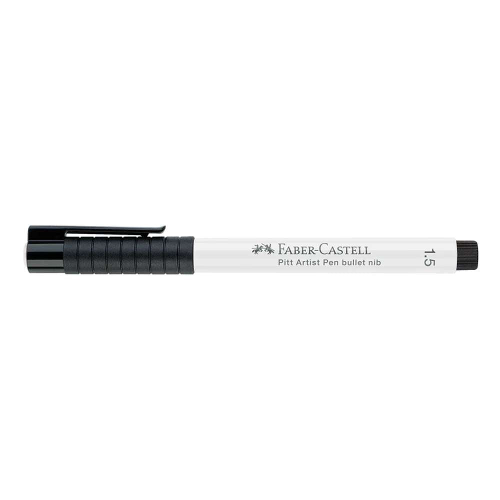 Faber Castell Pitt Artist Pen® 1.5mm Bullet Tip - White - Blesket Canada
