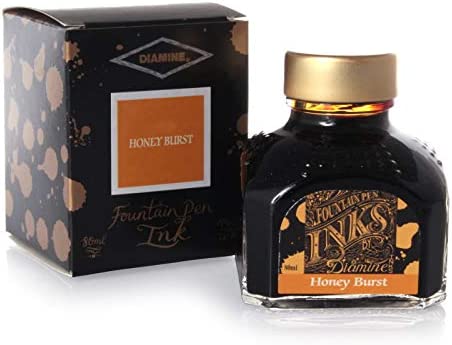 Diamine Fountain Pen Ink - Blaze Orange, 80ml Bottle, Fast-Drying & Safe For All Fountain Pens
