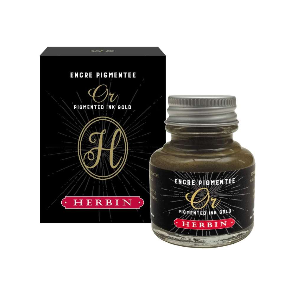 J. Herbin 30ml Pigmented Ink - Gold - Blesket Canada