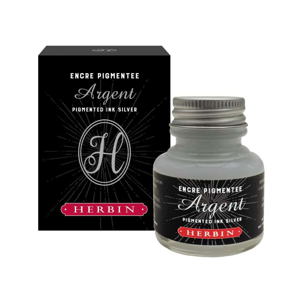 J. Herbin 30ml Pigmented Ink - Silver - Blesket Canada