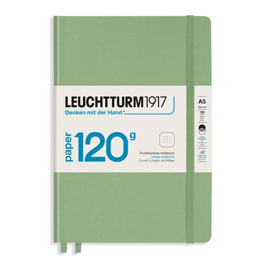 LEUCHTTURM1917 Hardcover Notebook Dotted 120g Edition Medium - Sage - Blesket Canada