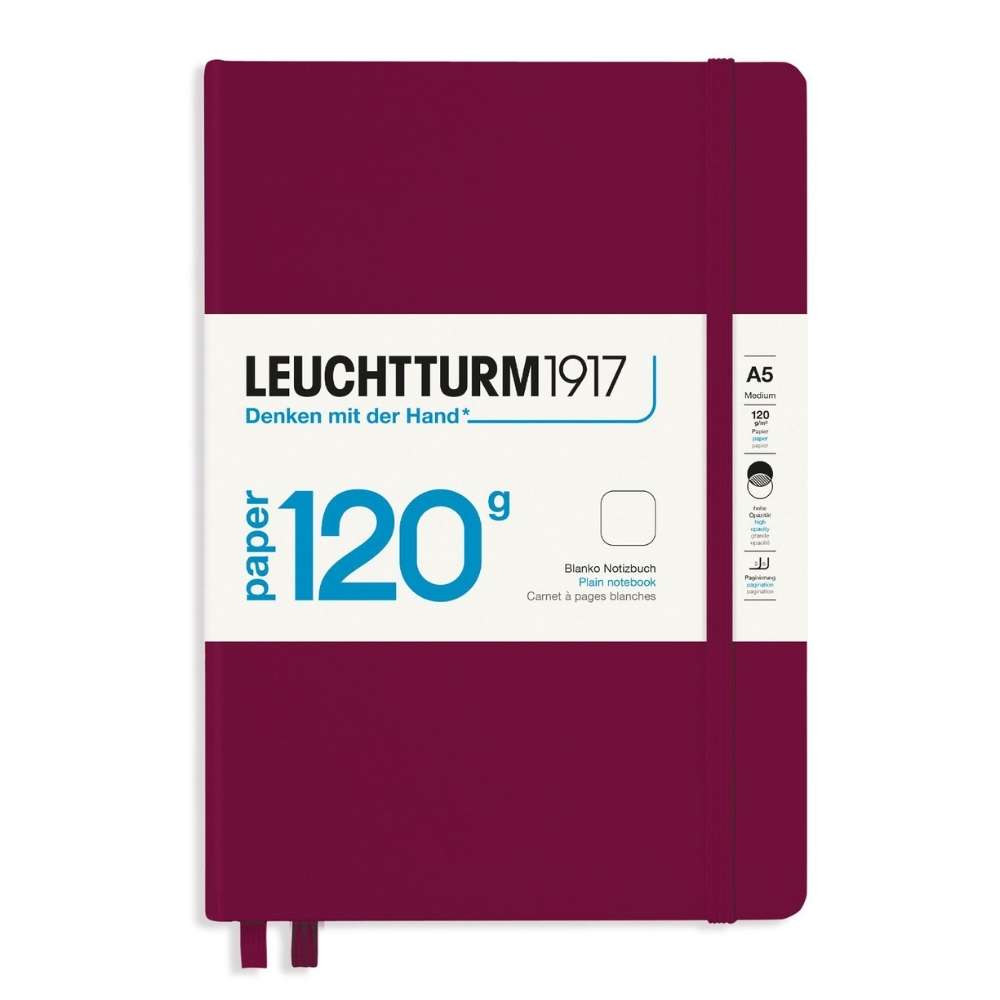 LEUCHTTURM1917 Hardcover Notebook Plain 120G Edition Medium - Port Red