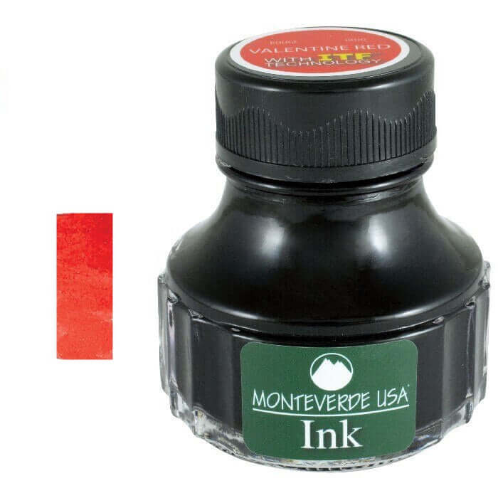 Monteverde USA 90ML Fountain Pen Ink Bottle - Valentine Red - Blesket Canada