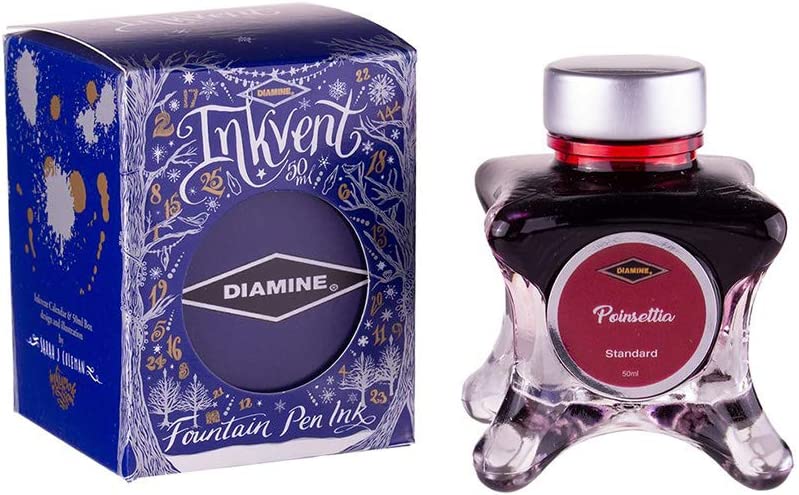 Diamine Inkvent 50ml Ink Bottle - Poinsettia - Blesket Canada