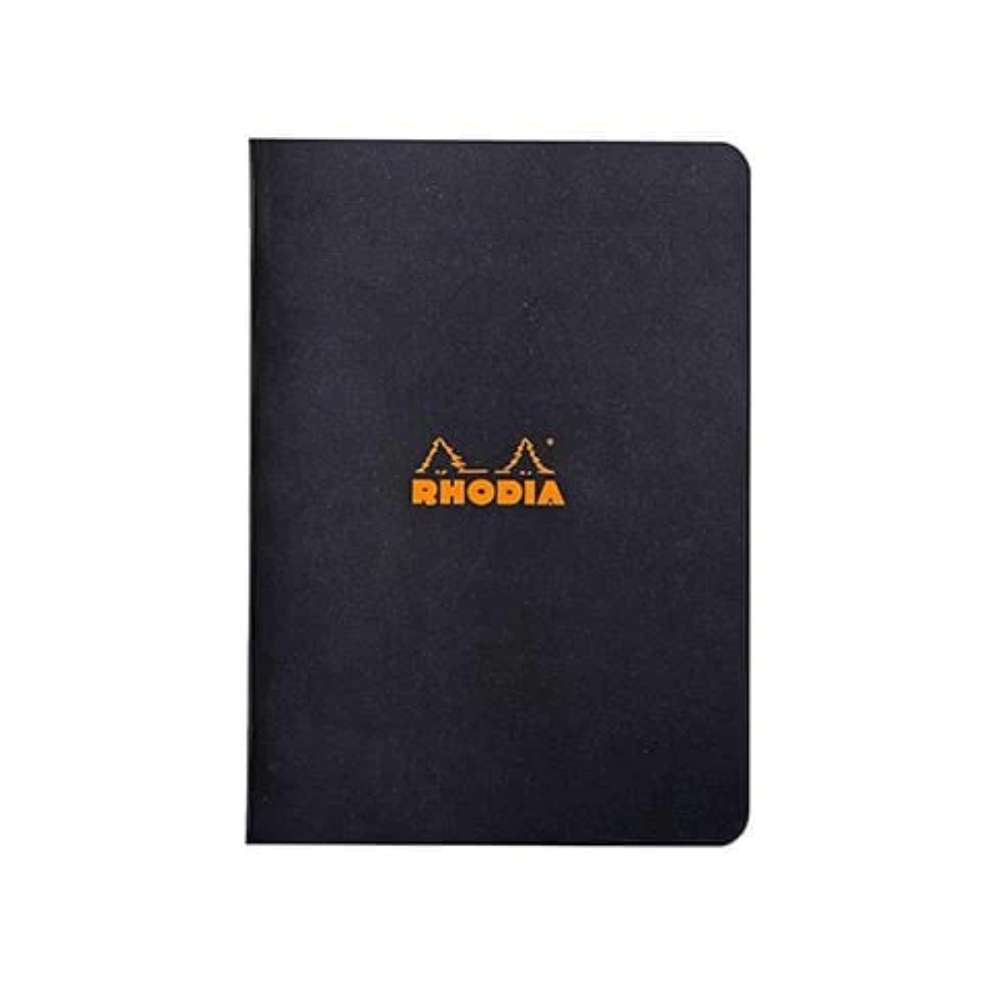 Rhodia Classic Notebook Side Staplebound A5 Lined - Blaclk - Blesket Canada