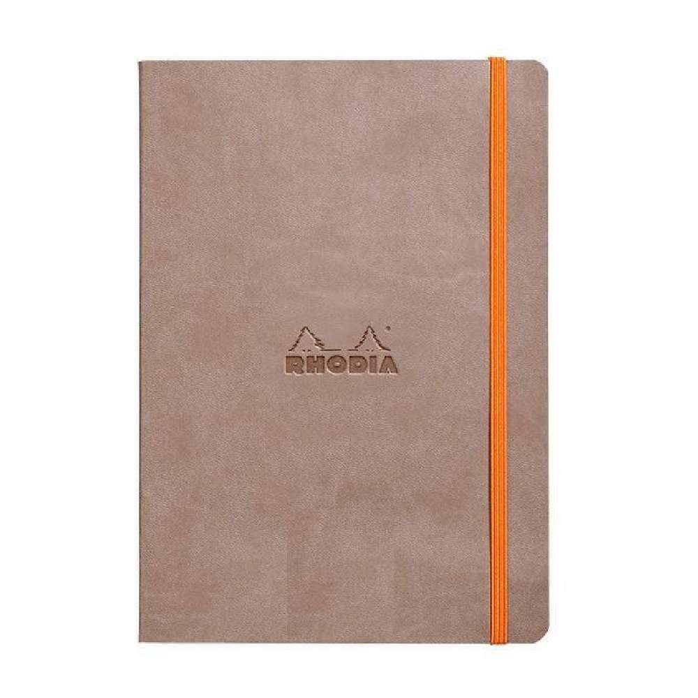 Rhodiarama Softcover Notebook A5 Lined - Taupe - Blesket Canada