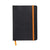 Rhodiarama Softcover Notebook A6 Lined - Black - Blesket Canada