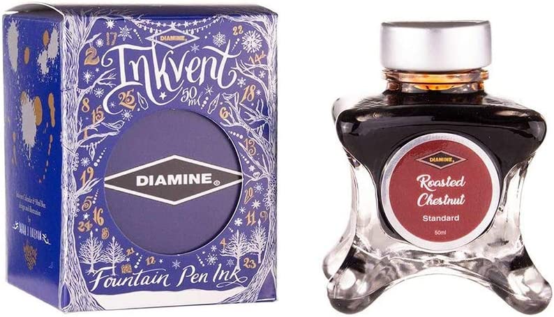 Diamine Inkvent 50ml Ink Bottle - Roasted Chestnut - Blesket Canada