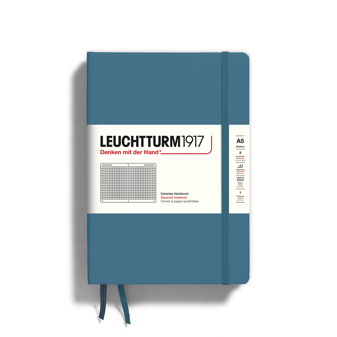 Leuchtturm1917 Hardcover A5 Notebook Squared - Blesket Canada