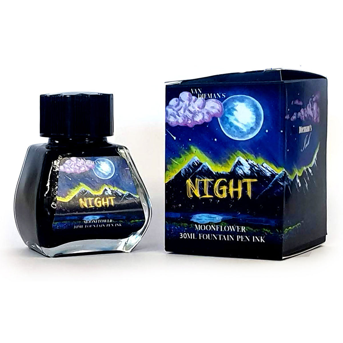 Van Diamen's 30ml Ink Bottle - Moon Flower - Blesket Canada
