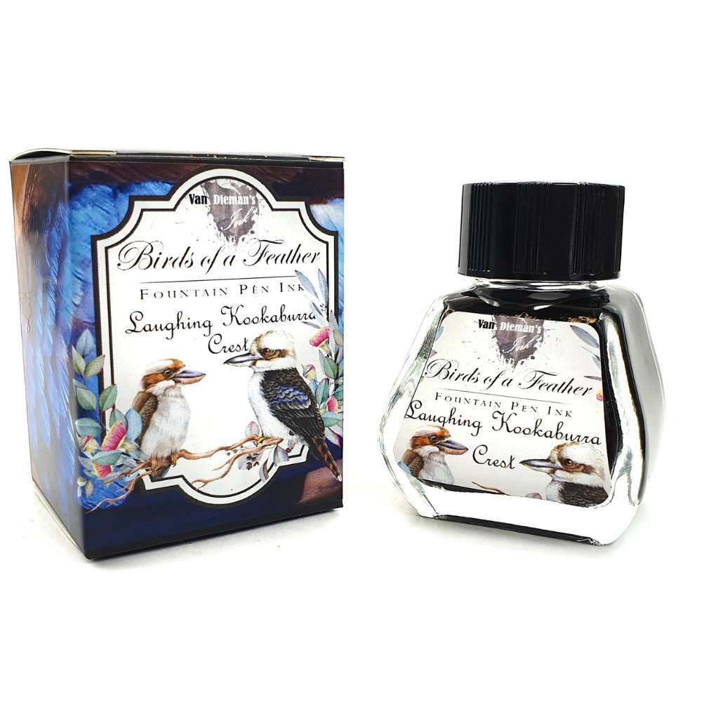 Van Dieman's Birds of a Feather 30ml Ink Bottle - Blue Jay Crest - Blesket Canada