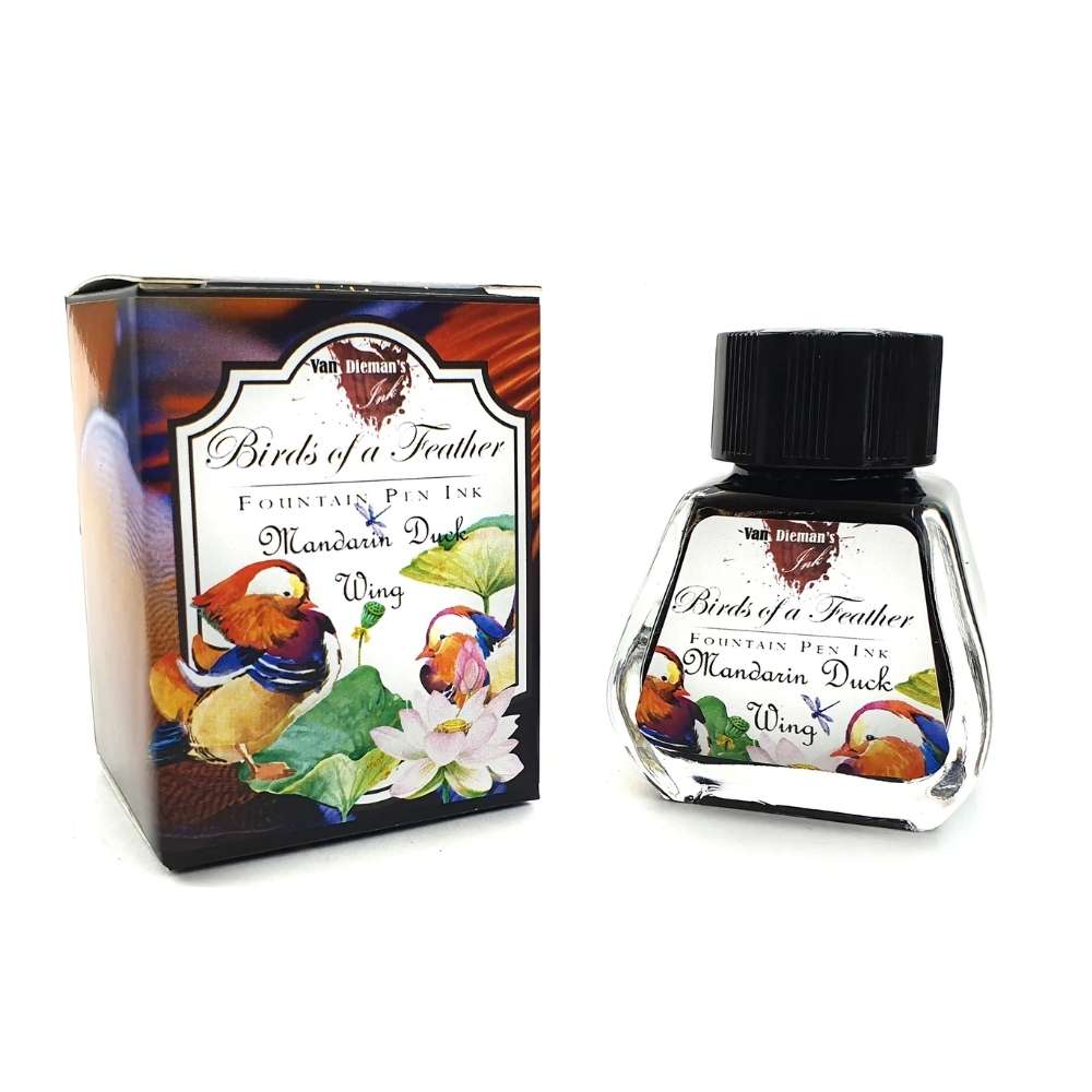 Van Dieman's Birds of a Feather 30ml Ink Bottle - Mandarin Duck Wing - Blesket Canada