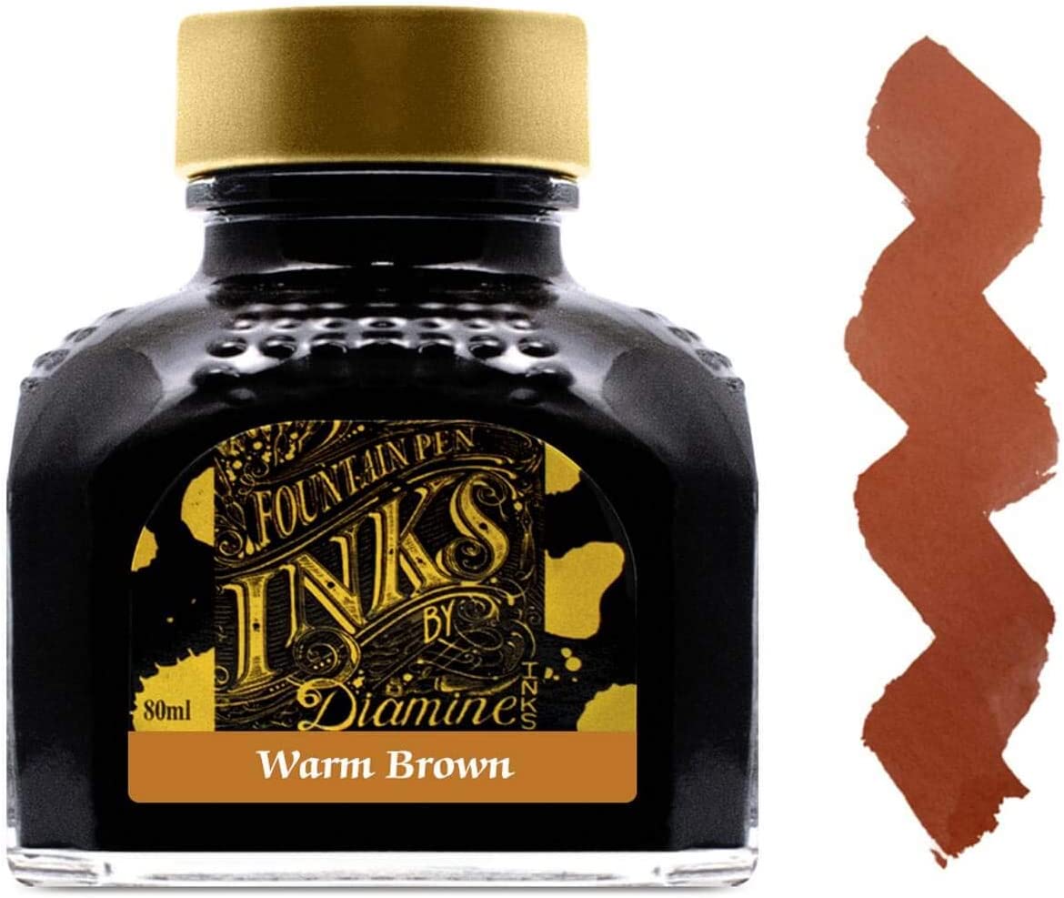 Diamine Fountain pen Inks 80ml - Warm Brown - Blesket Canada